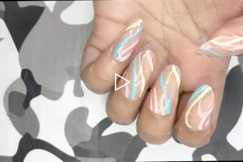 Easy Nail Art Designs for Beginners Tutorial  | Swirl Nail Art Tutorial #ElegantBeauty