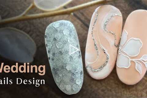 Best Wedding Nail Art Designs 2022 | Wedding Flowers Nail | Marble Nails Art Design