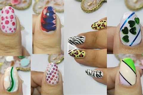 #21 easy nail art designs for beginners || nail art at home