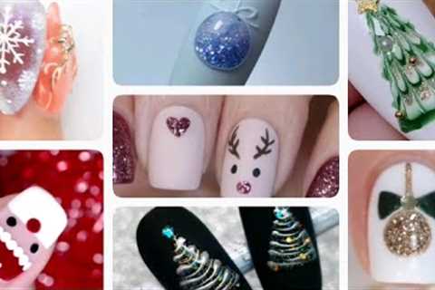 Christmas ☃️ nail art tutorial/winter Christmas 🎄 nail art designs/New Christmas nails/Hummy nails