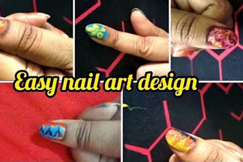 Easy  Nail Art Design For Beginners||Simple Nail Art Design without Tools||Easy Nail Art Design||