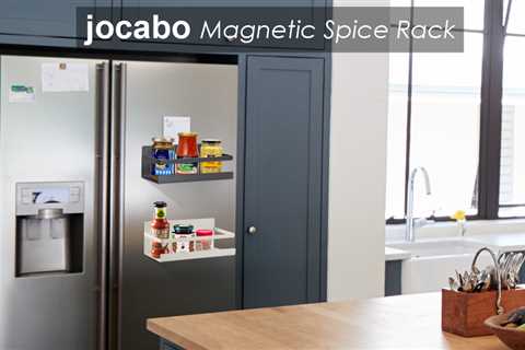 2 Pack Magnetic Spice Rack Seasoning Organizers Refrigerator Shelf W/ 4 Hooks Fridge Side Wall..