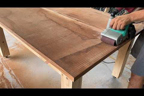 Big Woodworking Project Ideas // How To Build A Heavy Duty Workbench With Ironwood Top