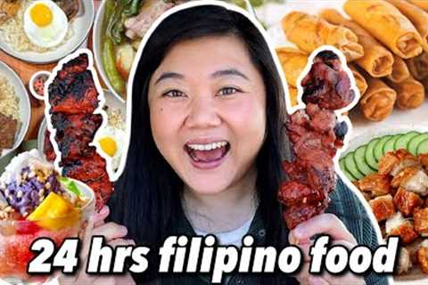 ONLY EATING FILIPINO FOOD FOR 24 HOURS! Filipino Food Tour