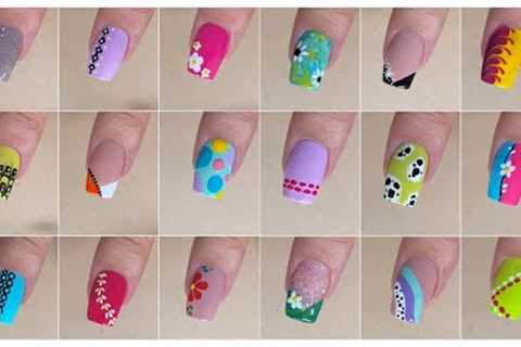 30 Easy nail art designs compilation for beginners || Nail art designs with household items