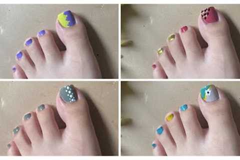 Easy and simple toe nail art designs for beginners || Cute and trending toe nail art designs