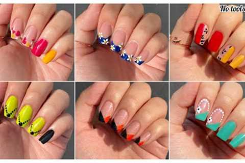 5+ Easy nail art designs with household items || Cute nail art designs tutorial