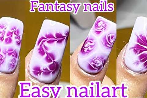 Top easy nail art  at home 💅💜🩷/ Beautiful nails at home 🥰 #viral #naildesign #nailart