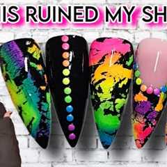 🌈 Cracked Pigment Nail Art Design | Rainbow Nails | Neon Graffiti | Bright Summer Easy | Miss Jo''s
