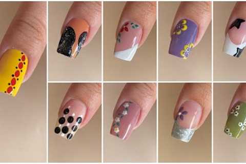 10 Easy and beautiful nail art designs with household items || Beginners friendly nail designs