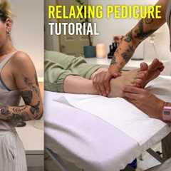 ASMR Relaxing Gel Polish Pedicure And Foot Rub Tutorial